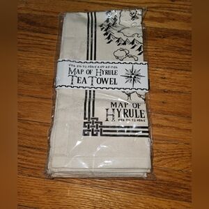 Zelda map of hyrule tea towel